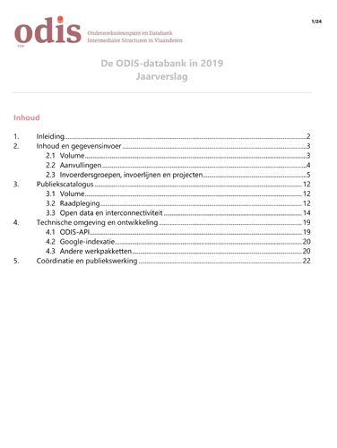 Kaft van ODIS databank 2019