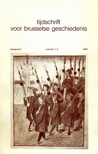 Kaft van Tijdschrift voor Brusselse geschiedenis