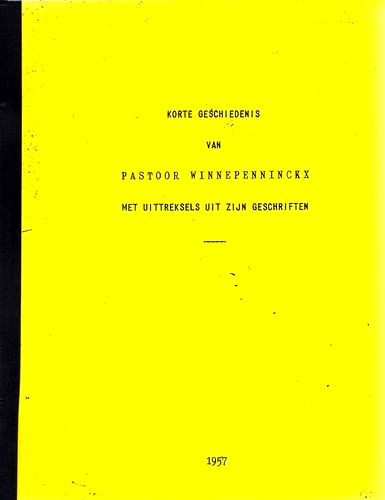 Kaft van Korte geschiedenis van pastoor Winnepenninckx