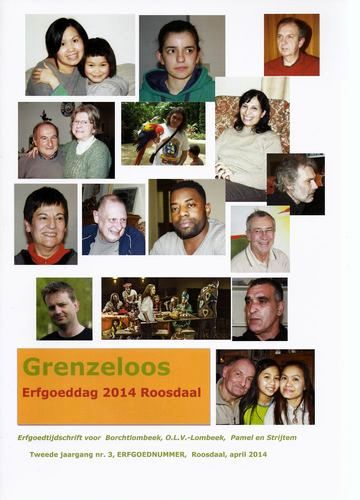 Kaft van Grenzeloos erfgoeddag 2014 Roosdaal