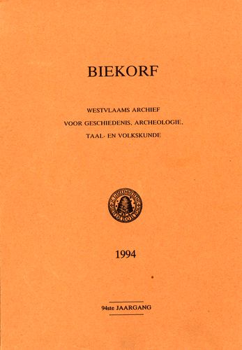 Kaft van Biekorf  Westvlaams archief voor geschiedenis, archeologie, taal- en volkskunde