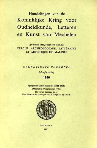 Kaft van Handelingen van de Koninklijke Kring voor Oudheidkunde, Letteren en Kunst van Mechelen