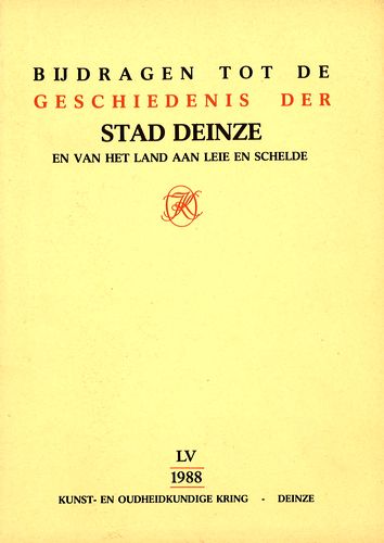 Kaft van Bijdrage tot de geschiedenis der stad Deinze en van het land aan Leie en Schelde 
