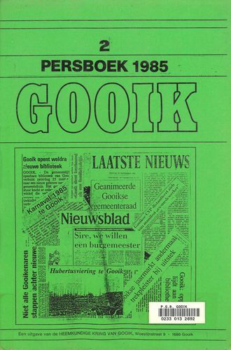 Kaft van Persboek 1985