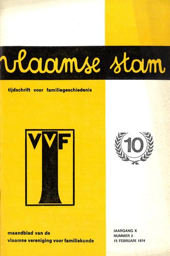 Kaft van Vlaamse Stam 1974-02