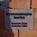 20031018 - Eerstesteenlegging sporthal