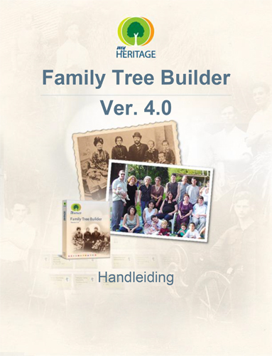 Kaft van Family Tree Builder Handleiding (Versie 4.0)