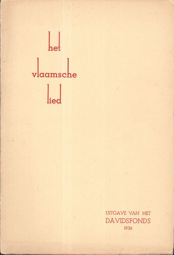 Kaft van Het Vlaamsche Lied