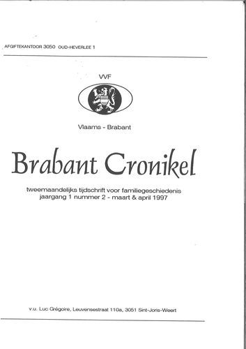 Kaft van Brabant Cronikel 1997-2