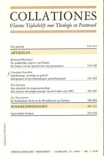 Kaft van Collationes 1993-2