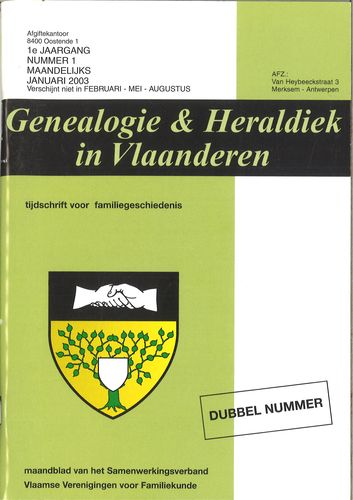 Kaft van Genealogie en Heraldiek in Vlaanderen 2003-1
