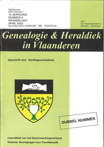 Kaft van Genealogie en Heraldiek in Vlaanderen 2003-3