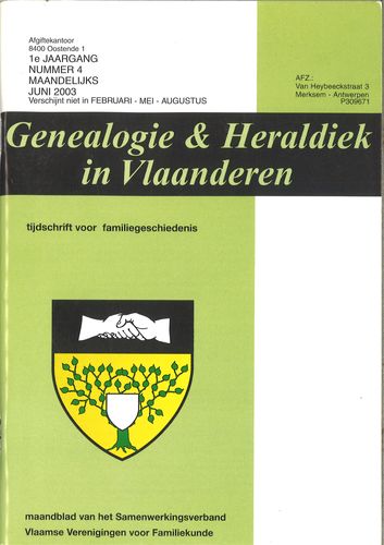 Kaft van Genealogie en Heraldiek in Vlaanderen 2003-4