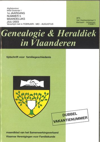 Kaft van Genealogie en Heraldiek in Vlaanderen 2003-5