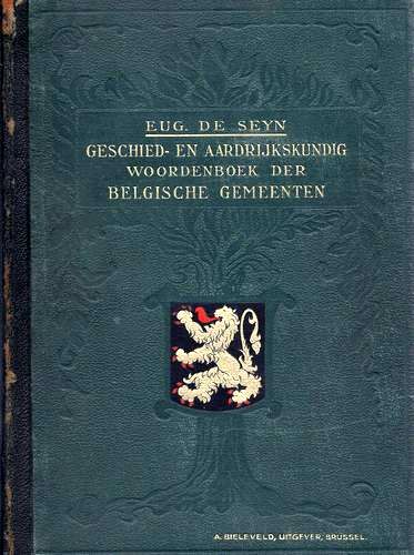 Kaft van Geschied-en aardrijkskundig woordenboek der Belgische gemeenten eerste deel