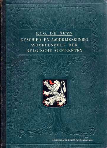 Kaft van Geschied-en aardrijkskundig woordenboek der Belgische gemeenten tweede deel