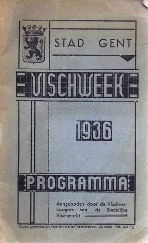 Kaft van Stad Gent - Vischweek 1936 - Programma