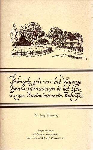 Kaft van Beknopte gids van het Vlaamse openluchtmuseum in het Limburgse provinciedomein Bokrijk