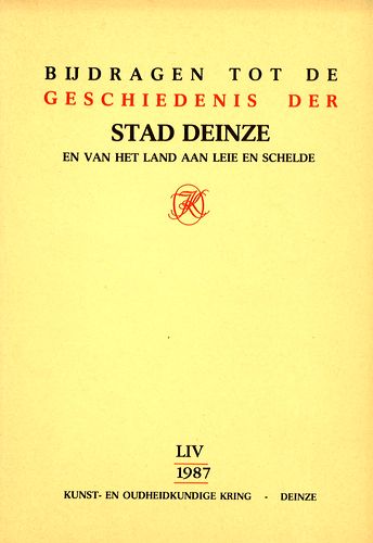Kaft van Bijdrage tot de geschiedenis der stad Deinze en van het land aan Leie en Schelde 