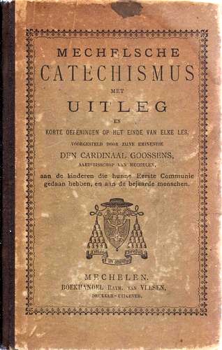 Kaft van Mechelsche catechismus met uitleg