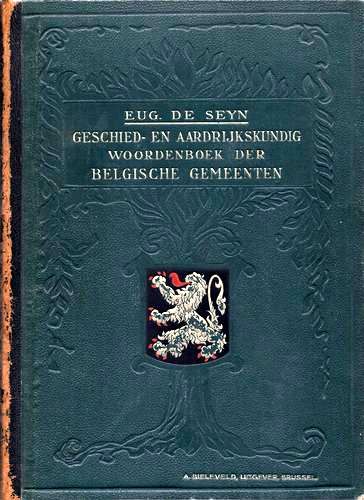 Kaft van Geschied-en aardrijkskundig woordenboek der Belgische gemeenten