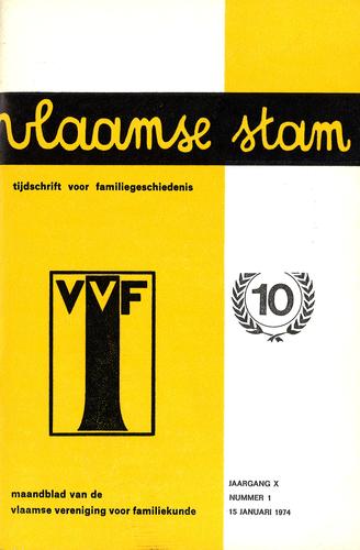 Kaft van Vlaamse Stam 1974-01
