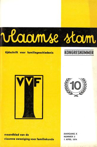 Kaft van Vlaamse Stam 1974-03