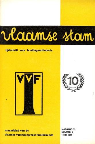 Kaft van Vlaamse Stam 1974-04