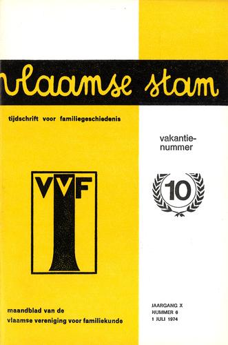 Kaft van Vlaamse Stam 1974-06