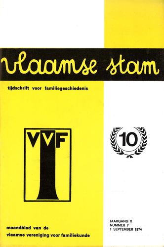 Kaft van Vlaamse Stam 1974-07