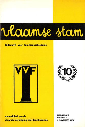 Kaft van Vlaamse Stam 1974-09