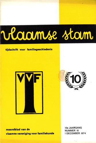 Kaft van Vlaamse Stam 1974-10