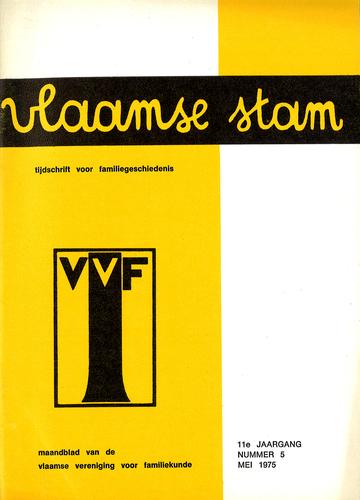 Kaft van Vlaamse Stam 1975-05