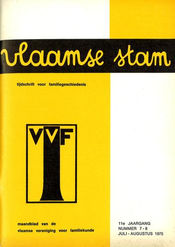 Kaft van Vlaamse Stam 1975-07-08