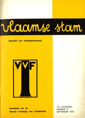 Kaft van Vlaamse Stam 1975-09