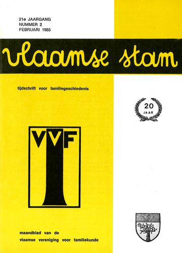 Kaft van Vlaamse Stam 1985-02