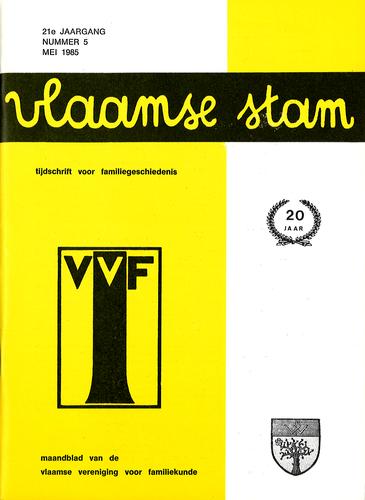 Kaft van Vlaamse Stam 1985-05