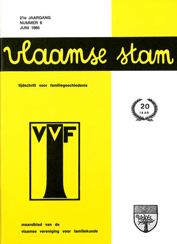 Kaft van Vlaamse Stam 1985-06