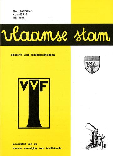 Kaft van Vlaamse Stam 1986-05