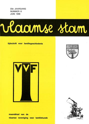 Kaft van Vlaamse Stam 1986-06
