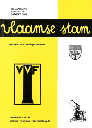 Kaft van Vlaamse Stam 1986-10