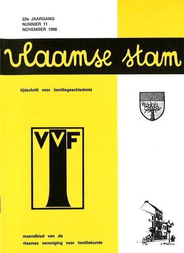 Kaft van Vlaamse Stam 1986-11