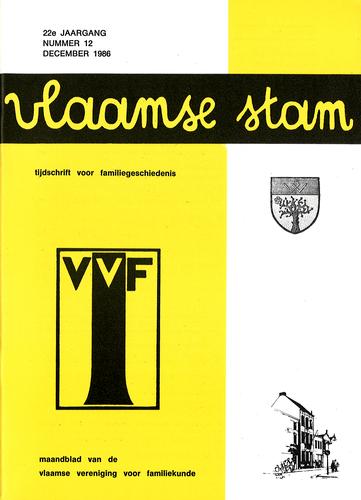 Kaft van Vlaamse Stam 1986-12