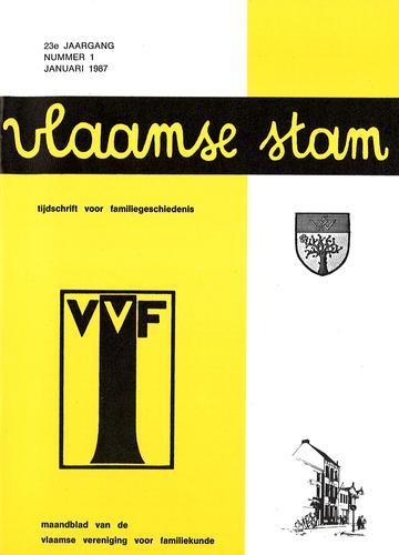 Kaft van Vlaamse Stam 1987-01