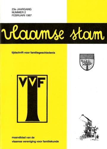 Kaft van Vlaamse Stam 1987-02