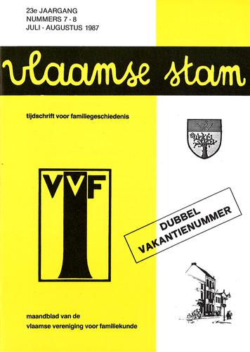Kaft van Vlaamse Stam 1987-07-08