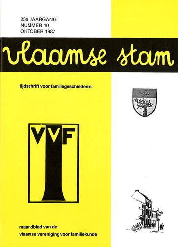 Kaft van Vlaamse Stam 1987-10