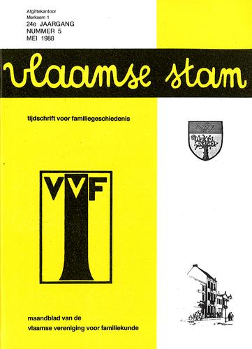 Kaft van Vlaamse Stam 1988-05