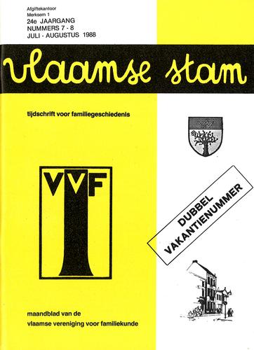Kaft van Vlaamse Stam 1988-07-08