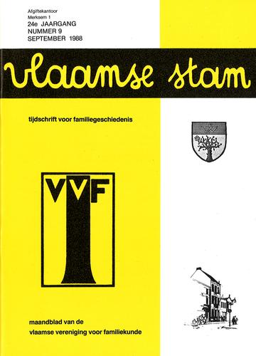Kaft van Vlaamse Stam 1988-09